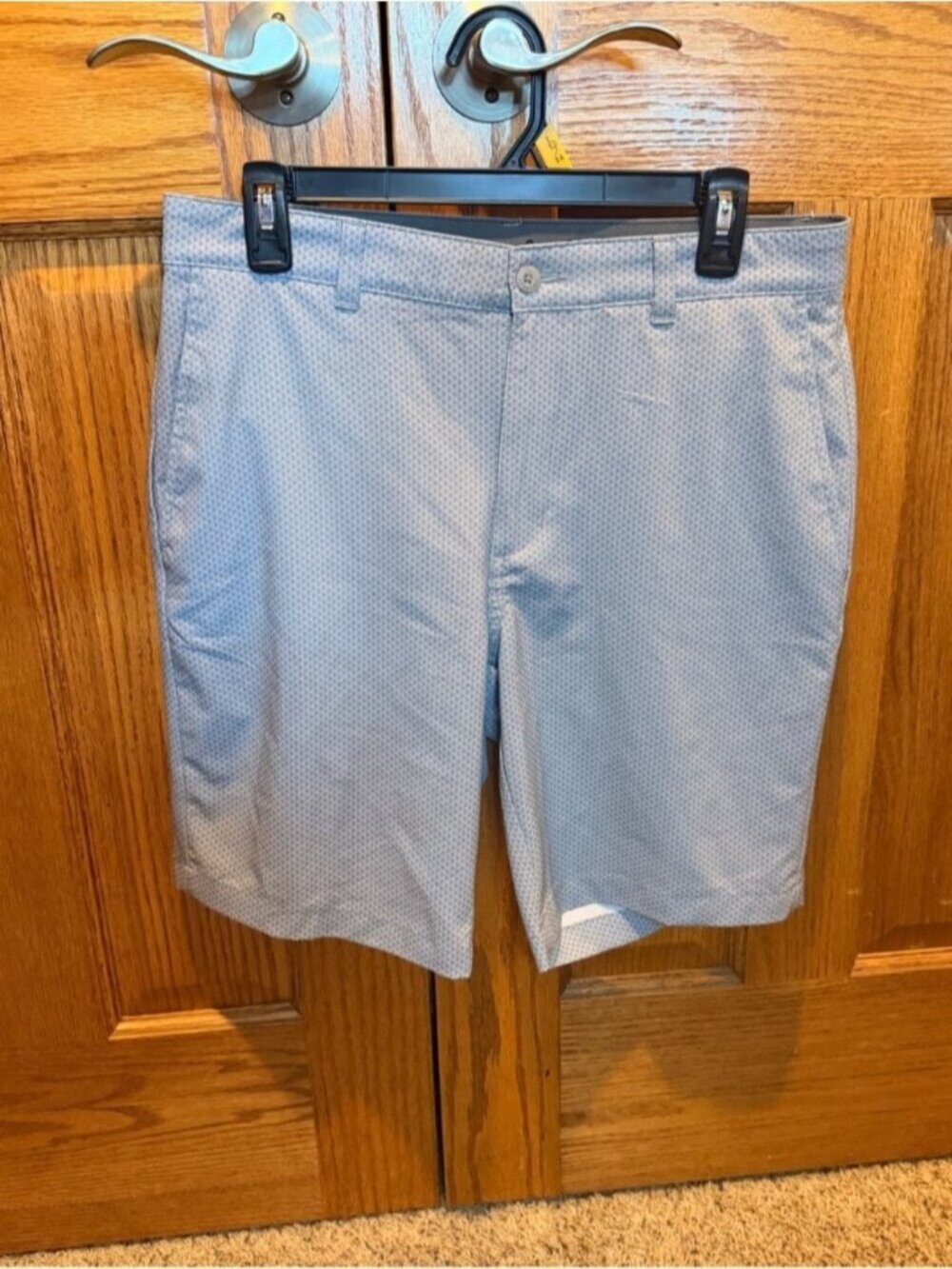 Ben Hogan Light gray Micro-Print Flat Front Shorts